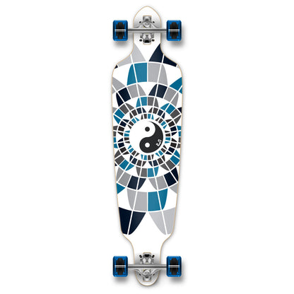 Yocaher Drop Through Longboard Complete - Ying Yang