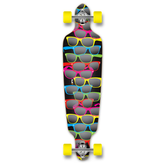 Yocaher Drop Through Longboard Complete - Shades Black