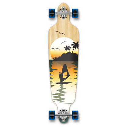 Yocaher Drop Through Longboard Complete - Natural Surfer