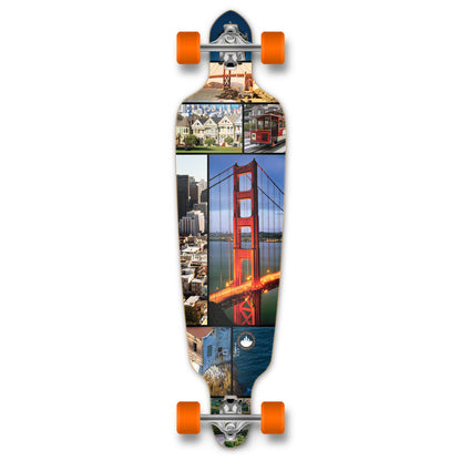 Yocaher Drop Through Longboard Complete - San Francisco