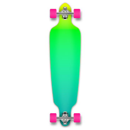 Yocaher Drop Through Longboard Complete - Gradient Green