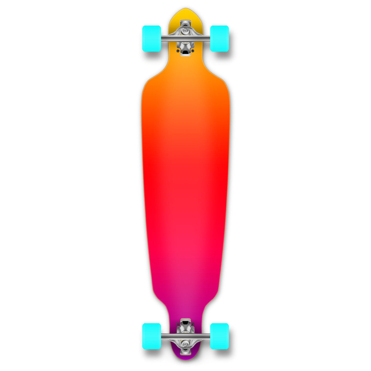 Yocaher Drop Through Longboard Complete - Gradient Pink