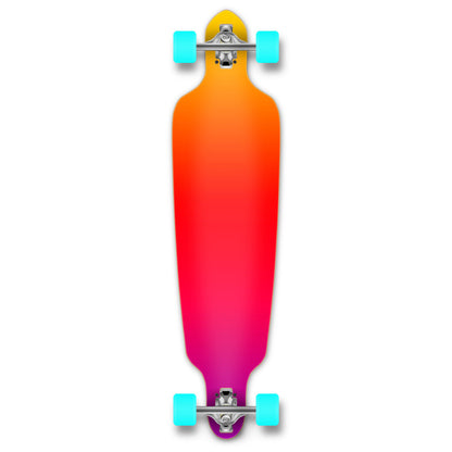 Yocaher Drop Through Longboard Complete - Gradient Pink