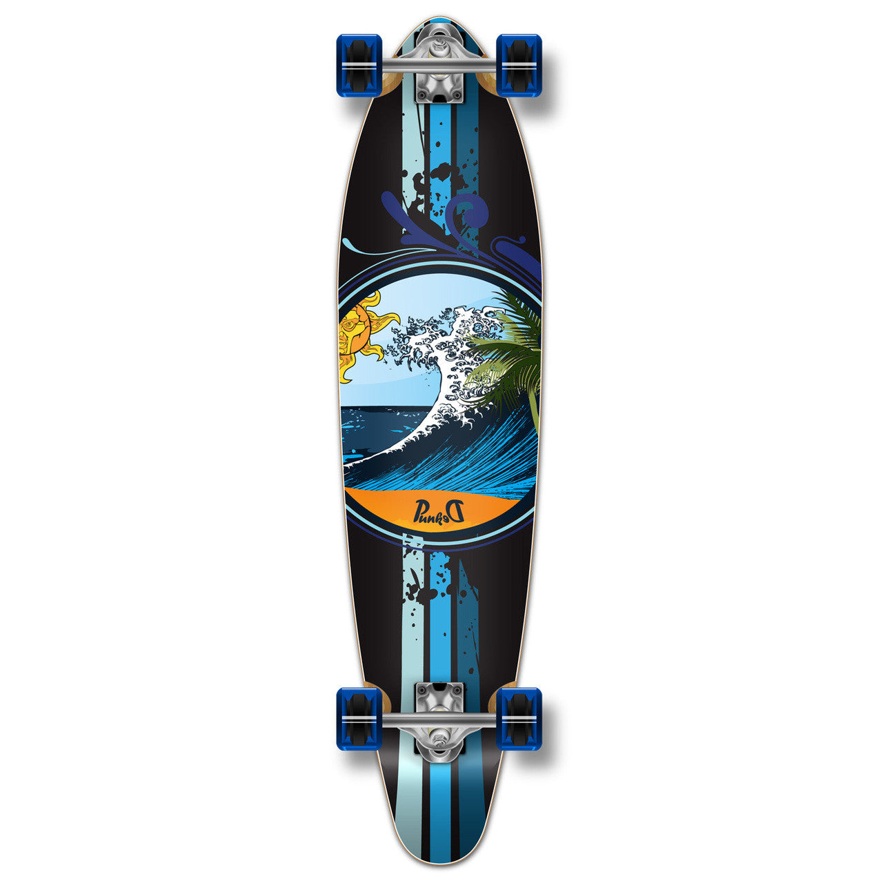 Yocaher Kicktail Longboard Complete - Wave