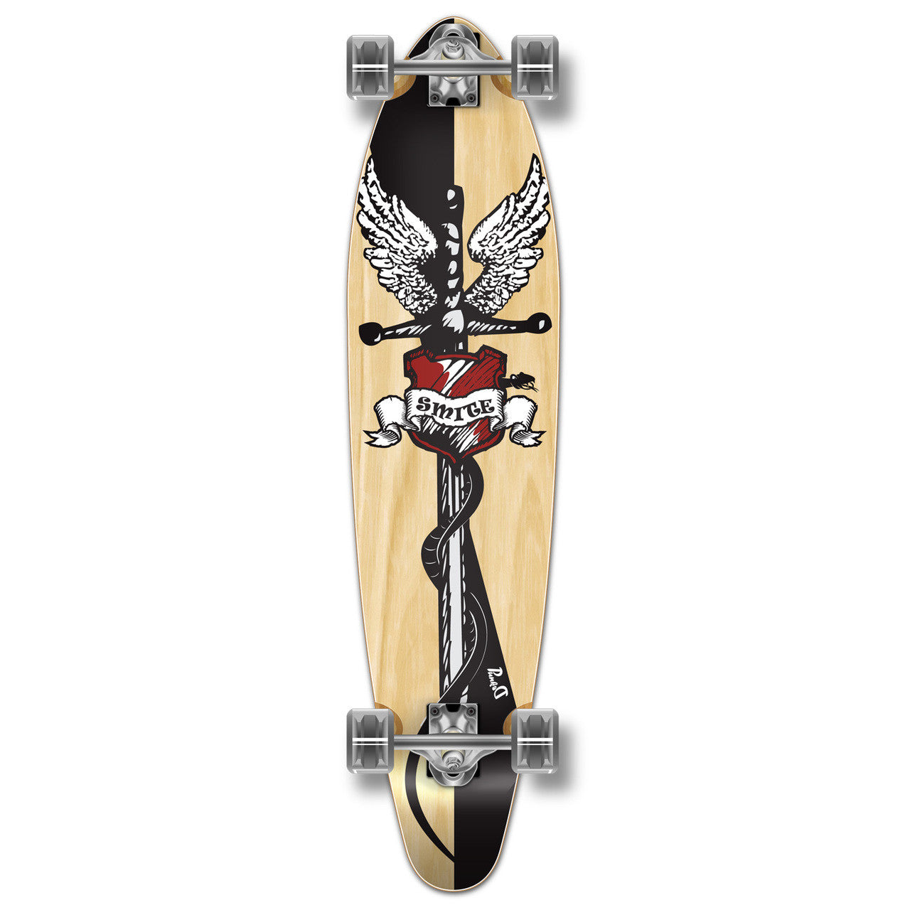 Yocaher Kicktail Longboard Complete - Smite