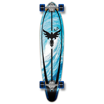 Yocaher Kicktail Longboard Complete - Tsunami