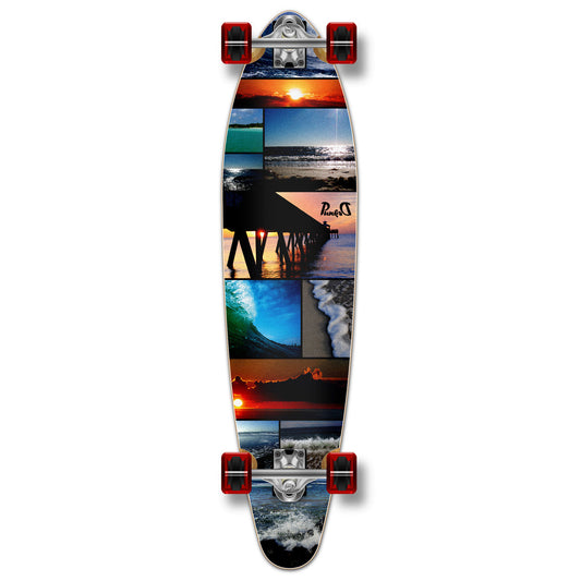 Yocaher Kicktail Longboard Complete - Seaside