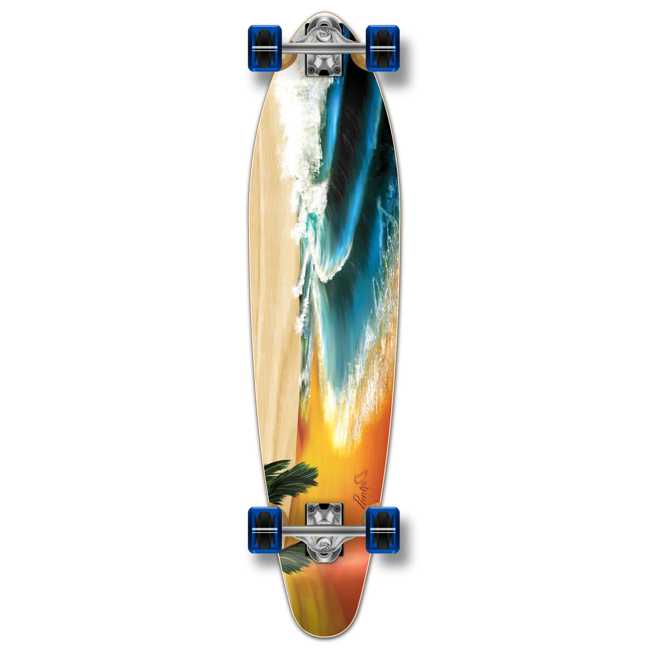 Yocaher Kicktail Longboard Complete - Beach