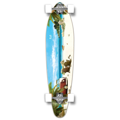 Yocaher Kicktail Longboard Complete - Getaway