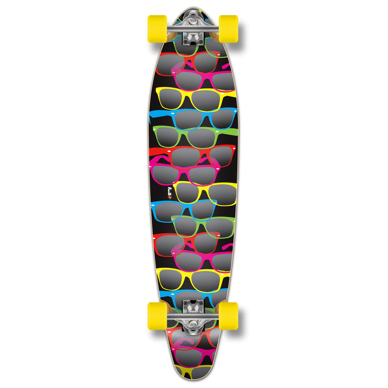 Yocaher Kicktail Longboard Complete - Shades Black