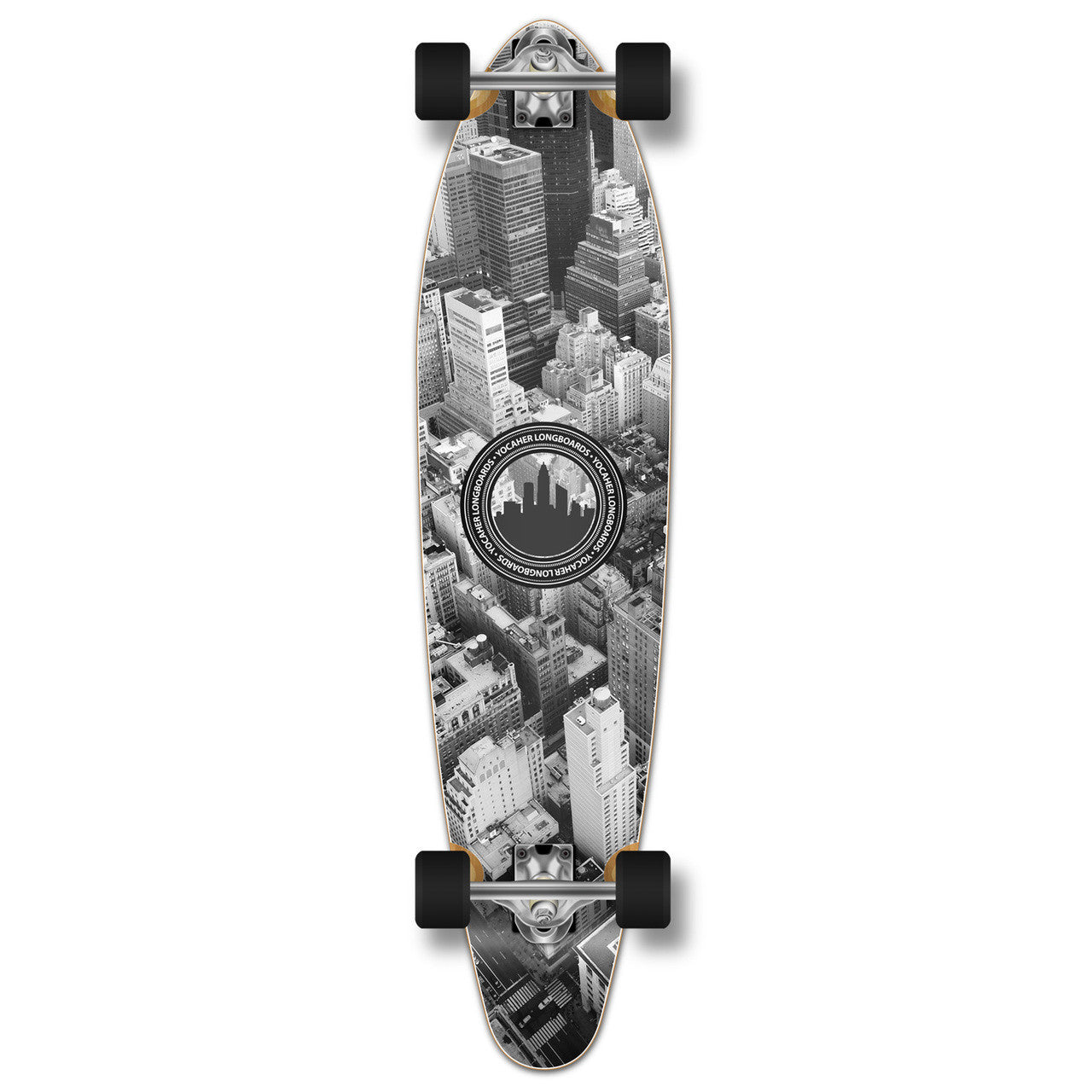 Yocaher Kicktail Longboard Complete - New York