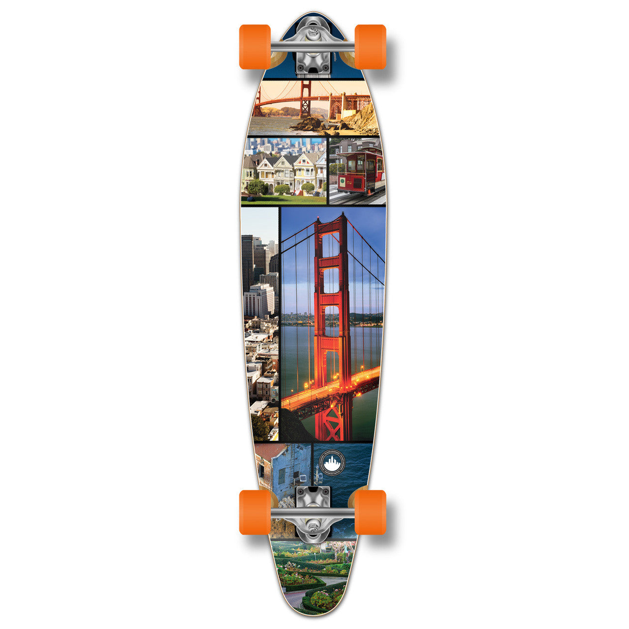 Yocaher Kicktail Longboard Complete - San Francisco