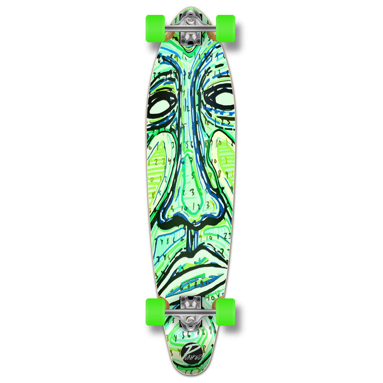 Yocaher Kicktail Longboard Complete - Countdown