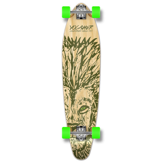 Yocaher Kicktail Longboard Complete - Spirit Animal LION