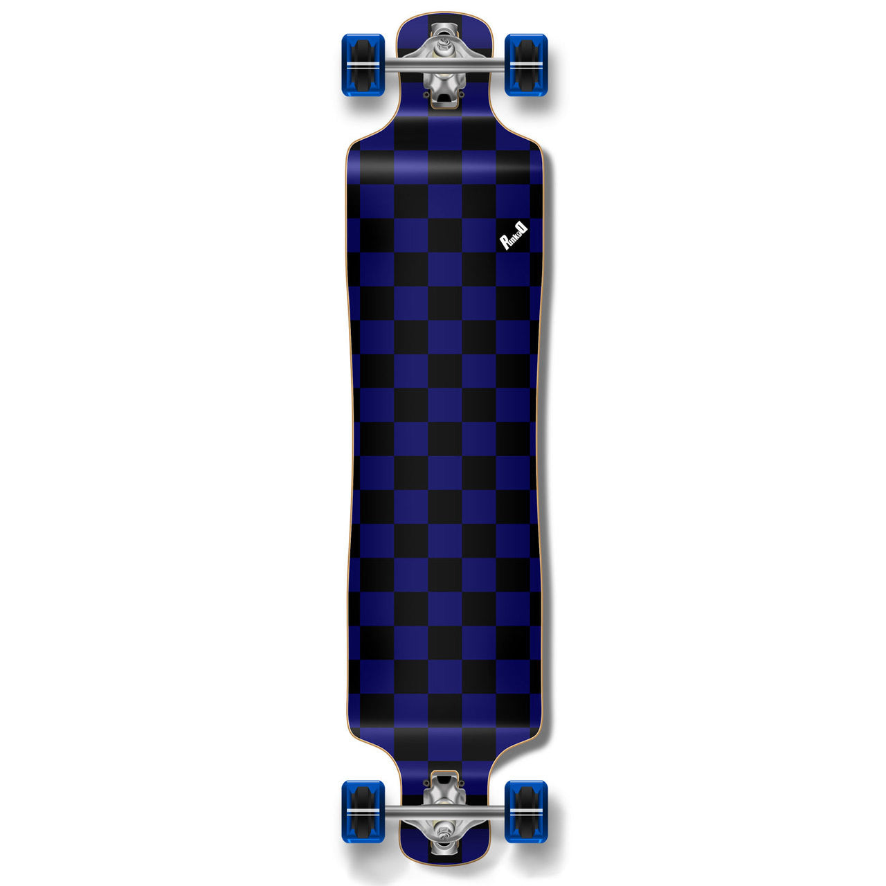 Yocaher Lowrider Longboard Complete - Checker Blue