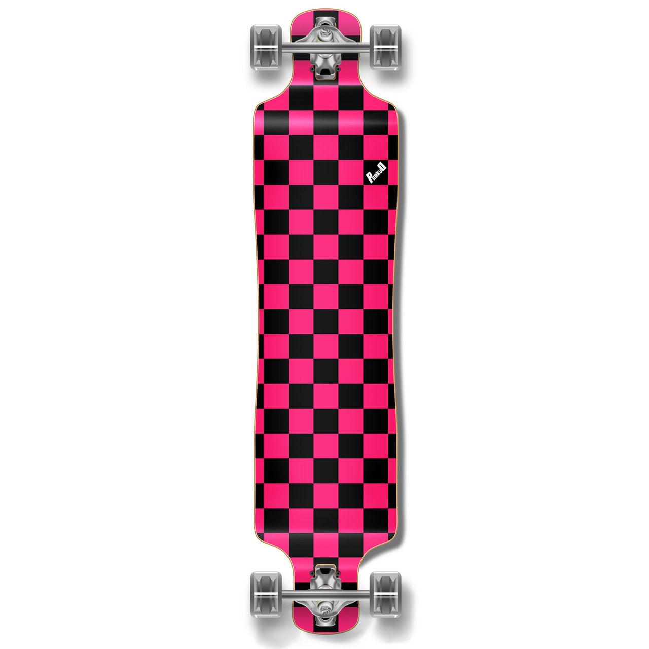 Yocaher Lowrider Longboard Complete - Checker Pink