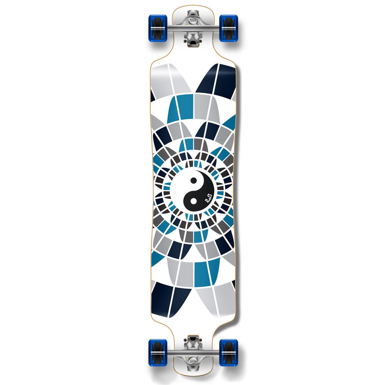 Yocaher Lowrider Longboard Complete - Ying Yang