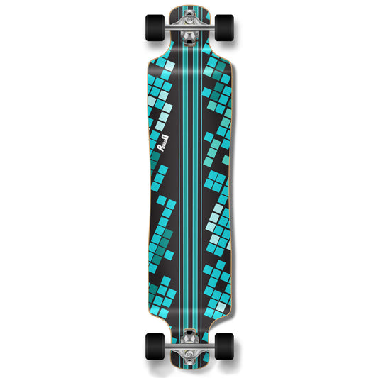 Yocaher Lowrider Longboard Complete - Black Digital Wave