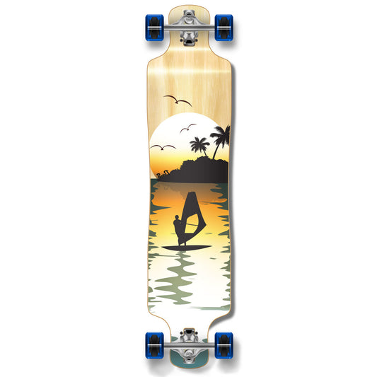 Yocaher Lowrider Longboard Complete - Natural Surfer