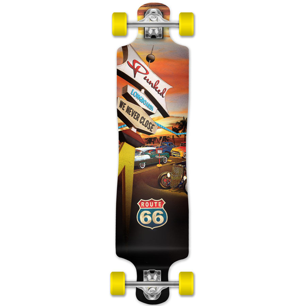 Yocaher Lowrider Longboard Complete - Route 66 Series - Diner