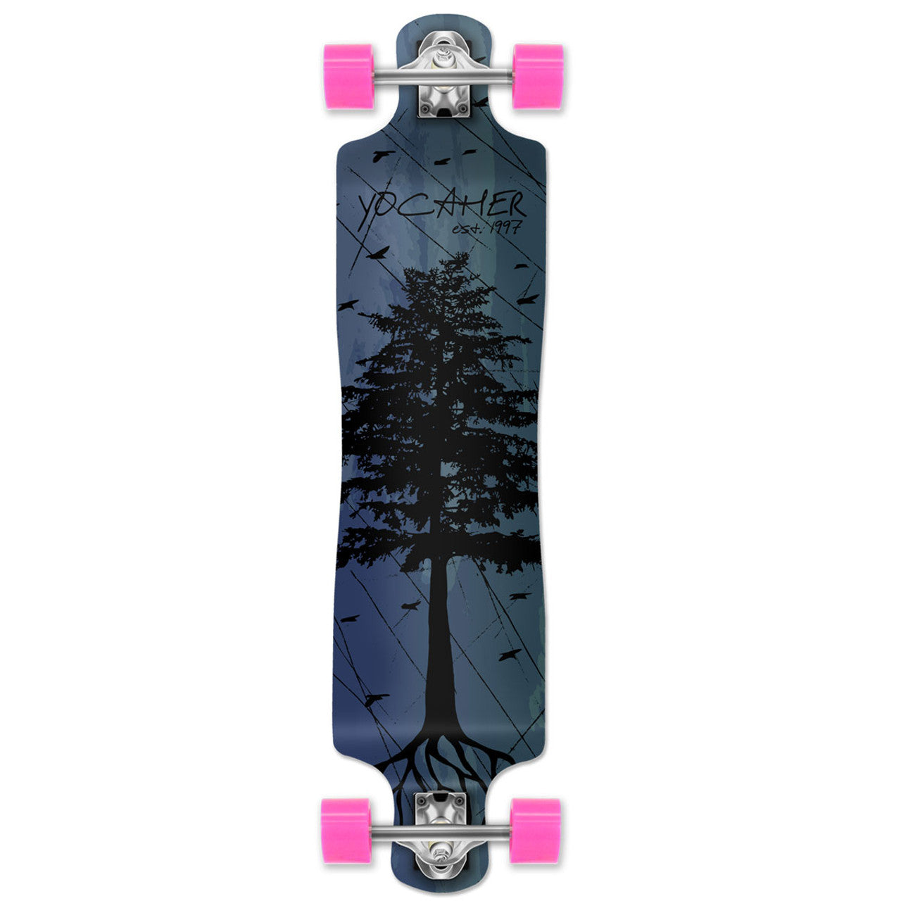 Yocaher Lowrider Longboard Complete - In the Pines : Blue