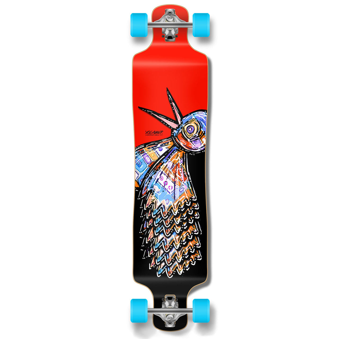 Yocaher Lowrider Longboard Complete - The Bird Red