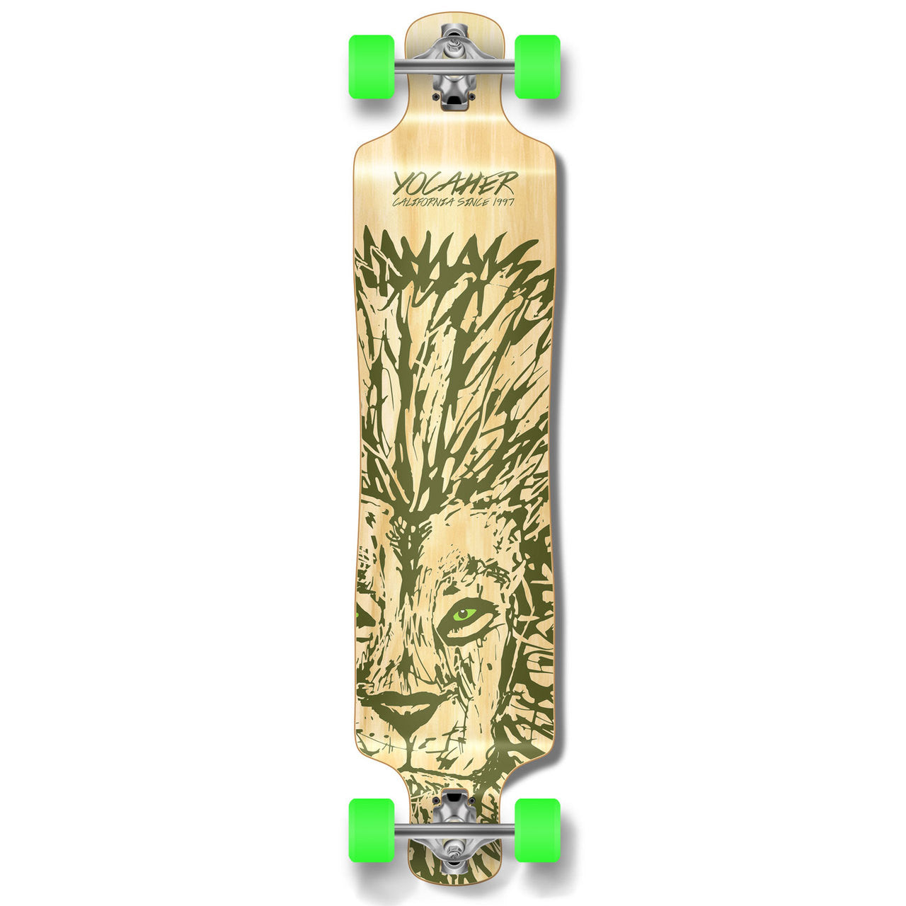 Yocaher Lowrider Longboard Complete - Spirit Animal LION