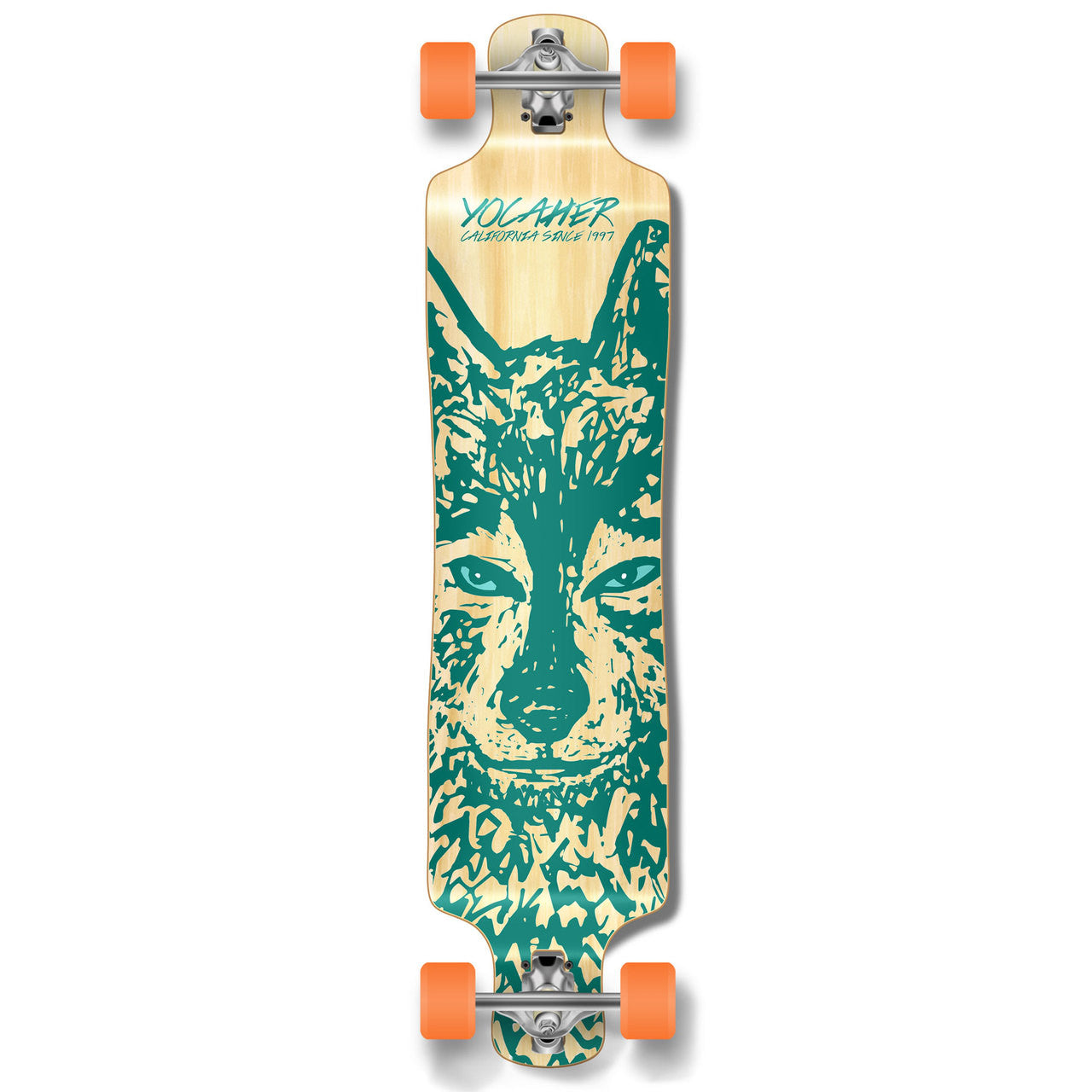 Yocaher Lowrider Longboard Complete - Spirit Animal WOLF