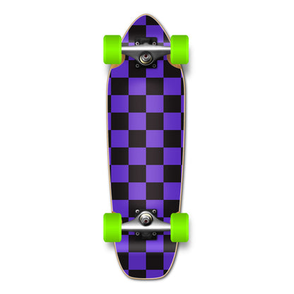 Yocaher Mini Cruiser Complete - Checker Purple