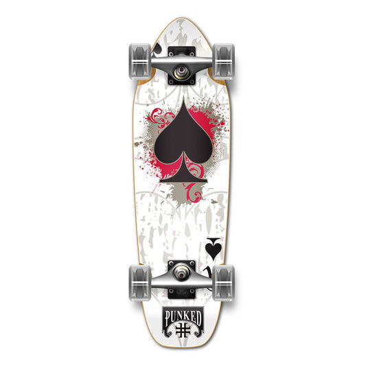 Yocaher Mini Cruiser Complete - Ace of Spades White