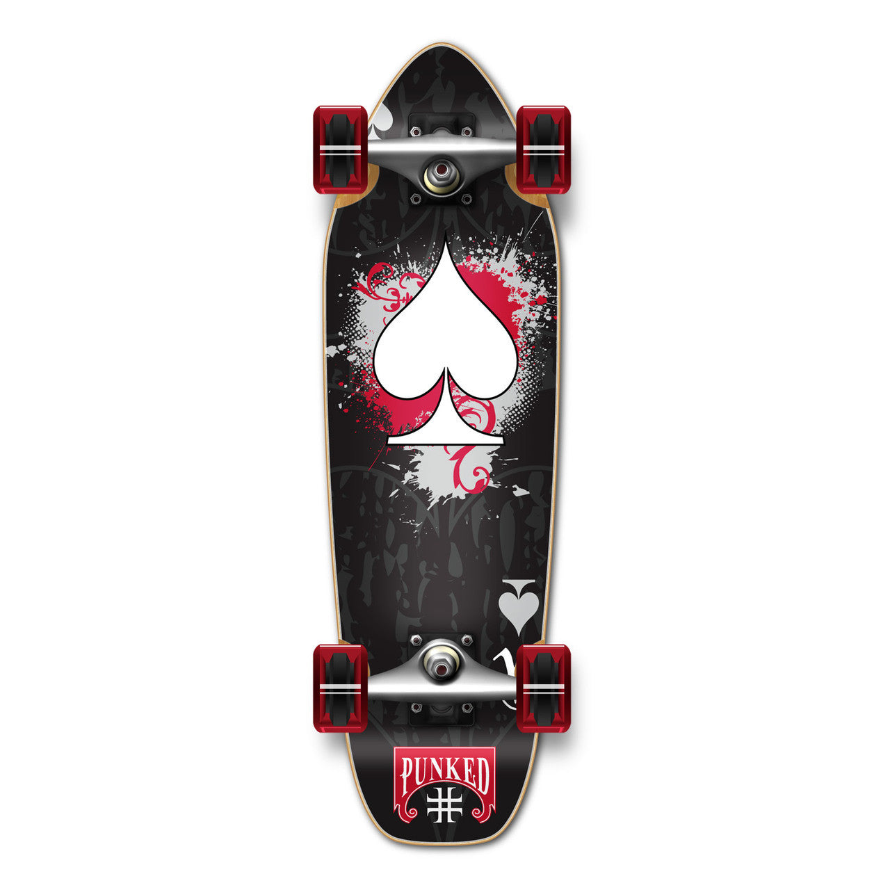 Yocaher Mini Cruiser Complete - Ace of Spades Black