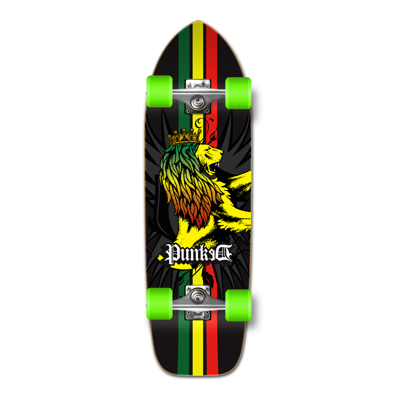 Yocaher Old School Longboard Complete - Rasta