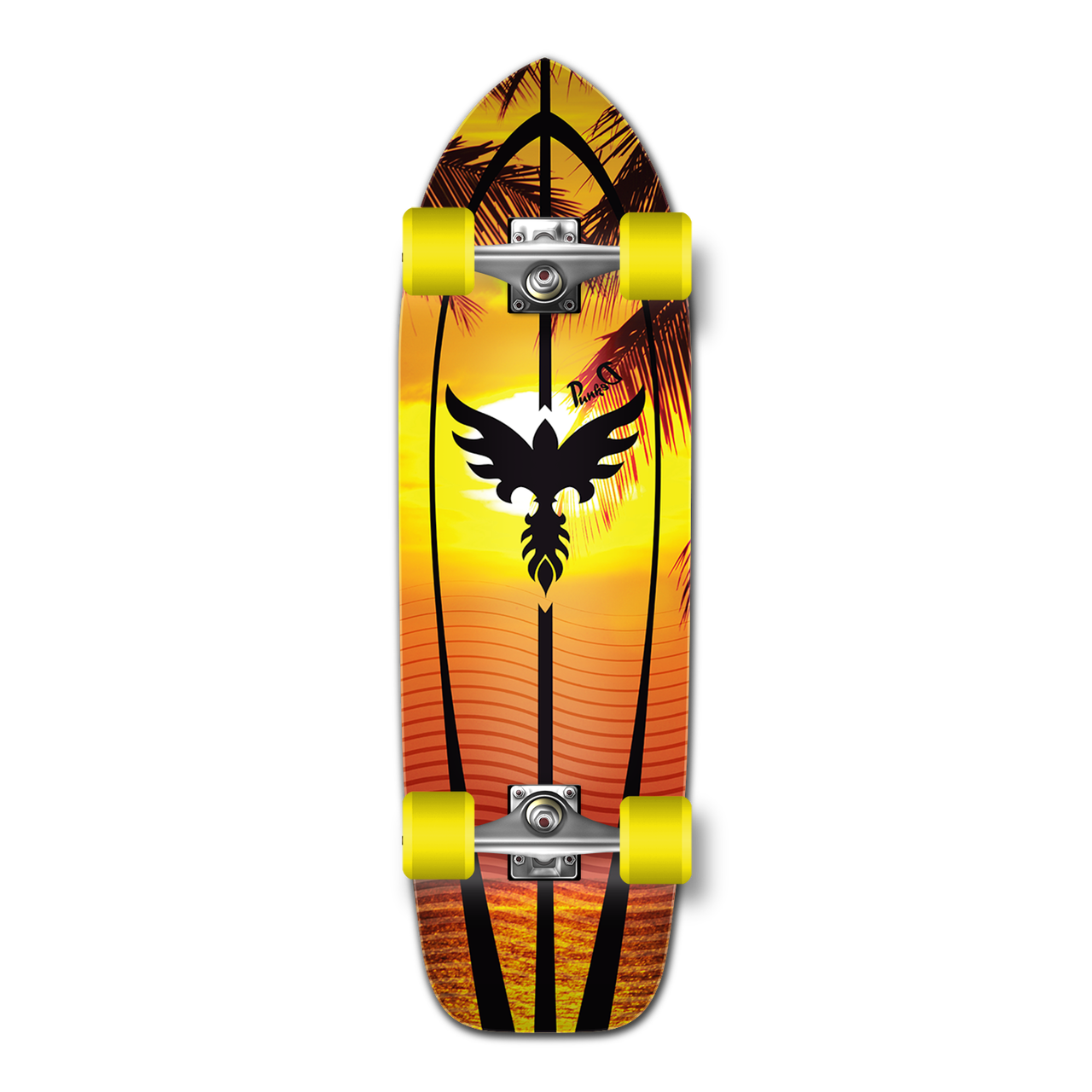 Yocaher Old School Longboard Complete - Sunset