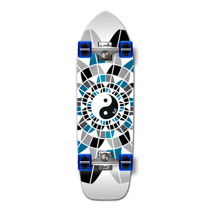 Yocaher Old School Longboard Complete - Ying Yang