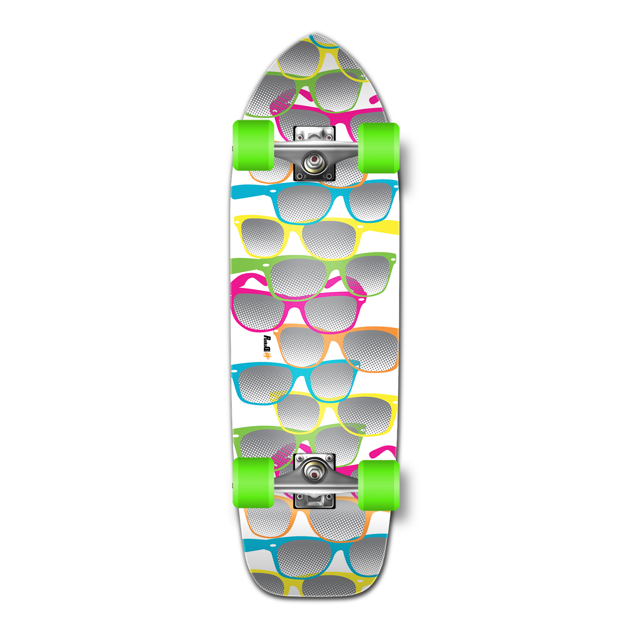 Yocaher Old School Longboard Complete - Shades White