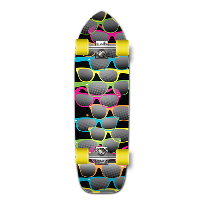 Yocaher Old School Longboard Complete - Shades Black