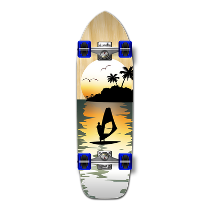 Yocaher Old School Longboard Complete - Natural Surfer