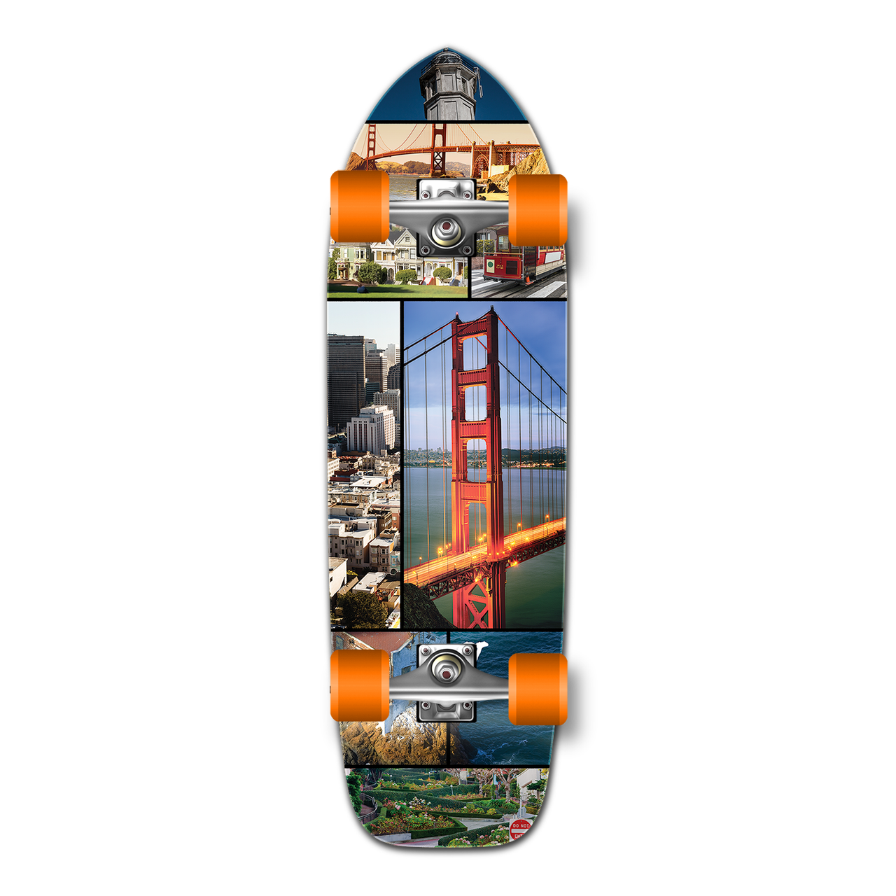 Yocaher Old School Longboard Complete - San Francisco