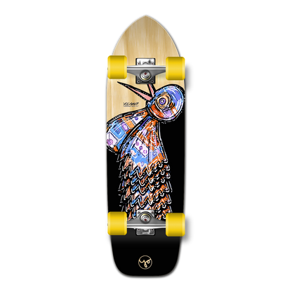 Yocaher Old School Longboard Complete - The Bird Series Natural