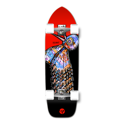 Yocaher Old School Longboard Complete - The Bird Series Red