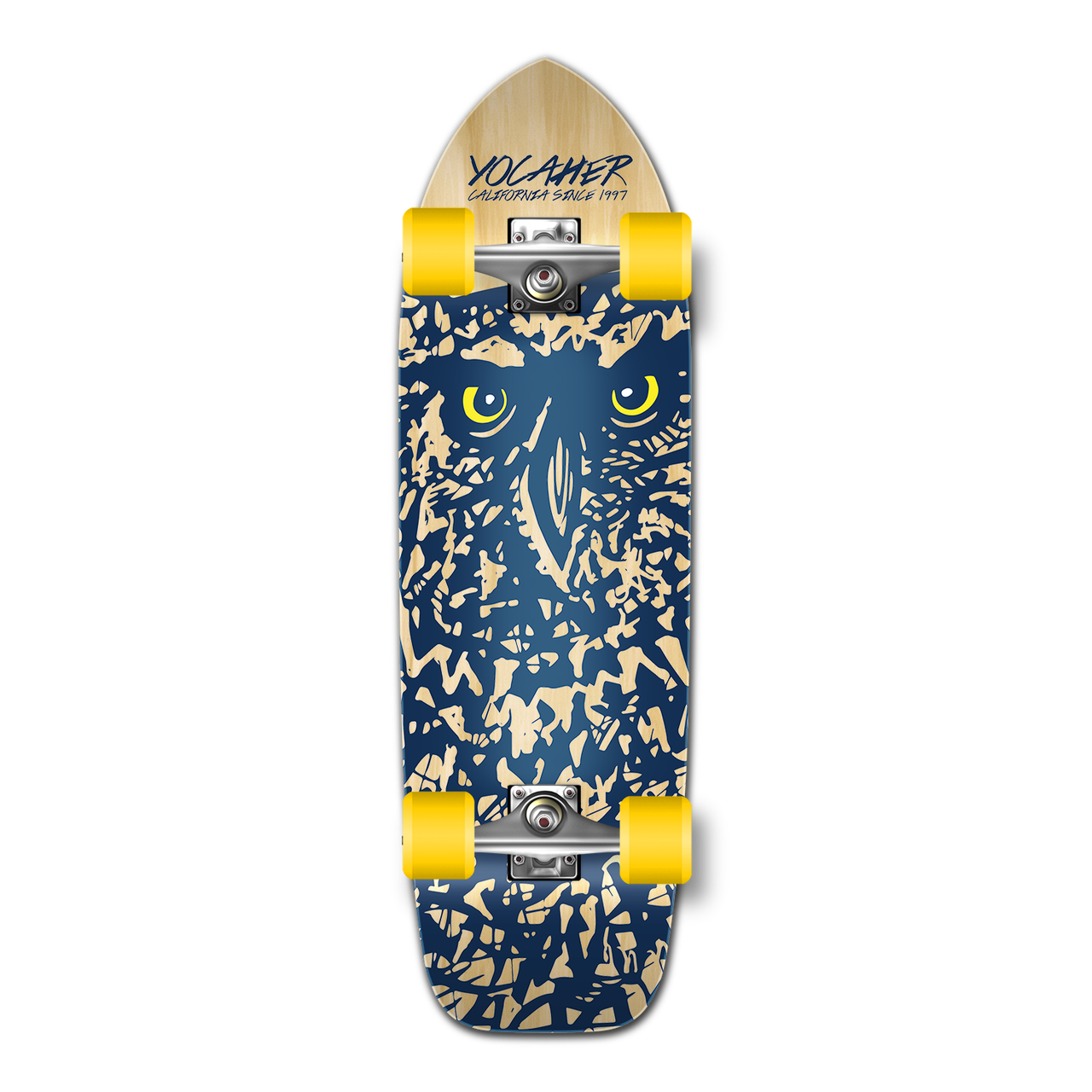 Yocaher Old School Longboard Complete - Spirit Animal Series - Owl