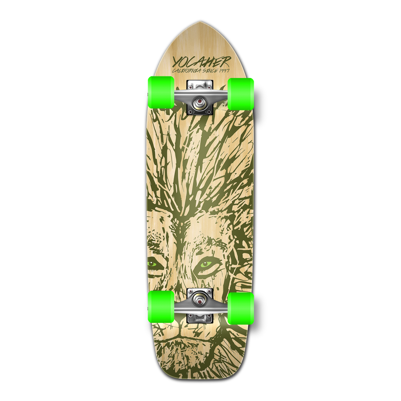 Yocaher Old School Longboard Complete - Spirit Animal Series - Lion