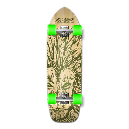 Yocaher Old School Longboard Complete - Spirit Animal Series - Lion