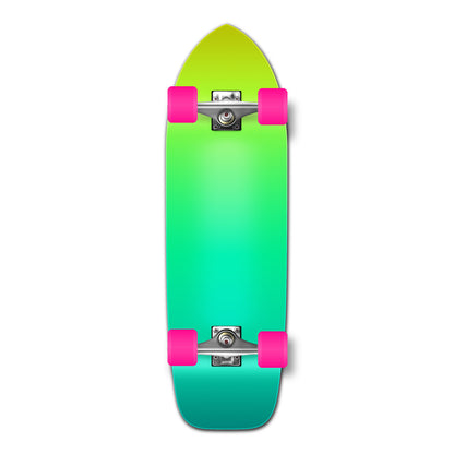 Yocaher Old School Longboard Complete - Gradient Green