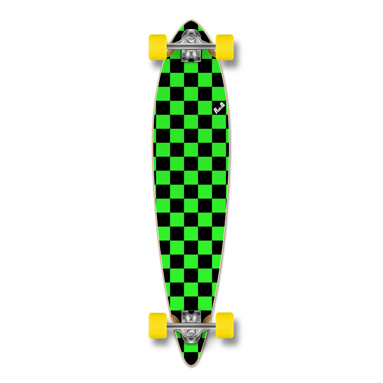 Yocaher Pintail Longboard Complete - Checker Green