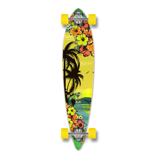 Yocaher Pintail Longboard Complete - Tropical Day