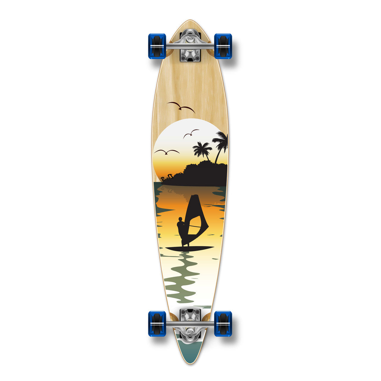 Yocaher Pintail Longboard Complete - Natural Surfer