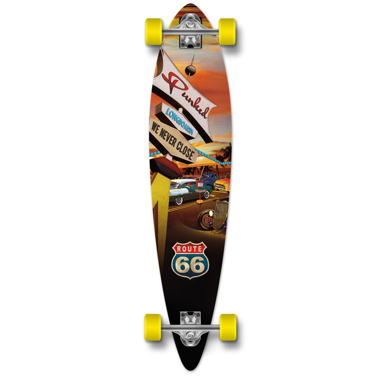 Yocaher Pintail Longboard Complete - Route 66 Series - Diner