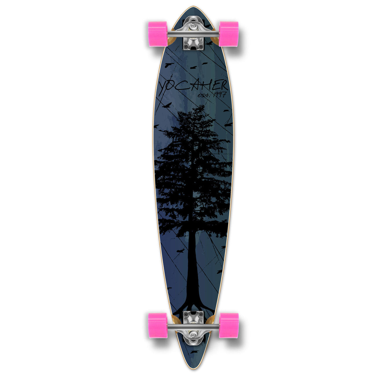 Yocaher Pintail Longboard Complete - In the Pines : Blue