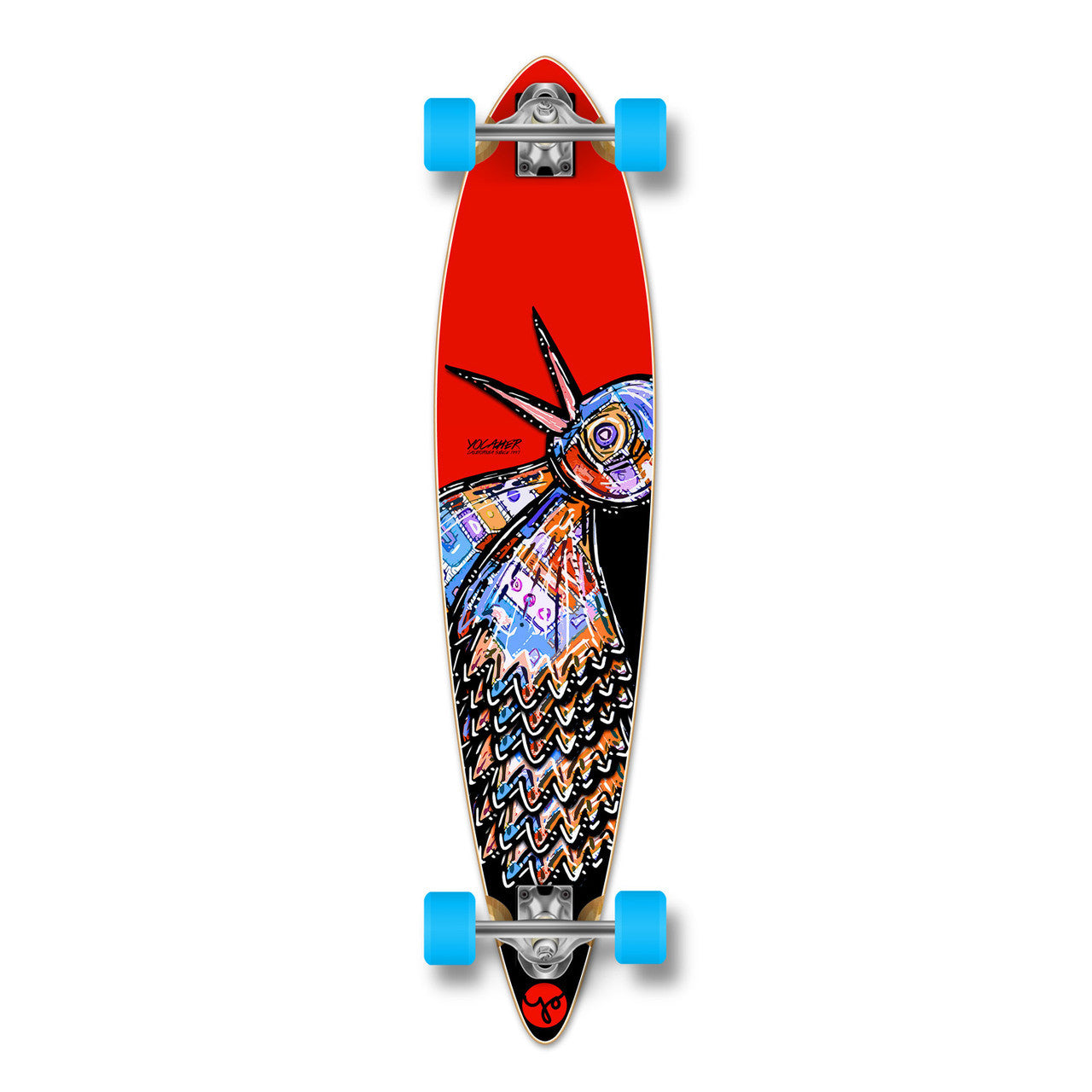 Yocaher Pintail Longboard Complete - The Bird Red